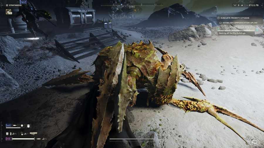 A dead Warrior Terminid in Helldivers 2.