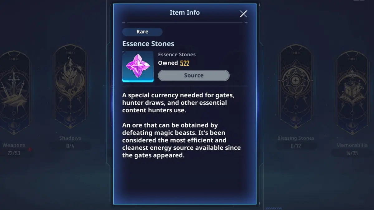 Solo Leveling: ARISE Essence Stone item info