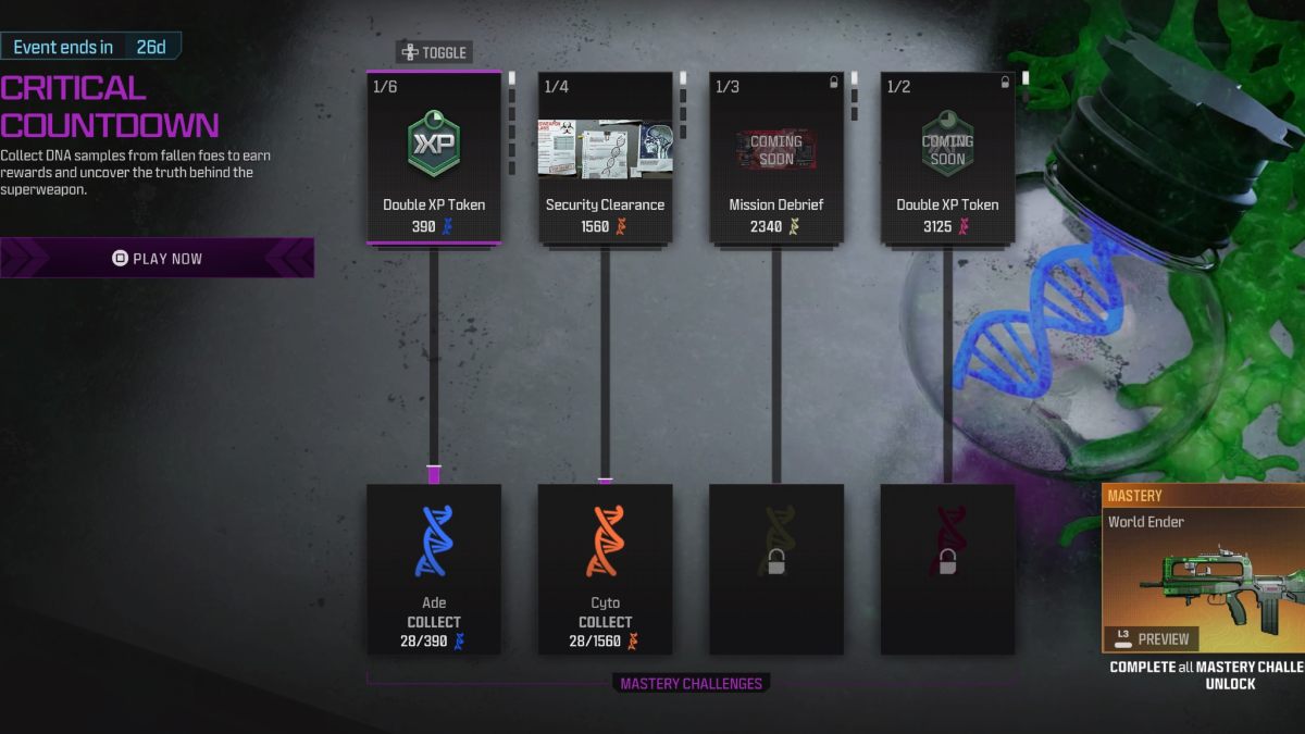 The Critical Countdown event details and rewards in MW3