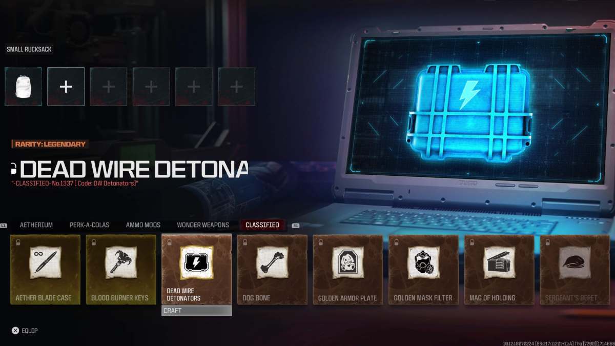 Shell Dead Wire How to get Dead Wire Detonator, Golden Mask Filter & Sergeant's Beret ...