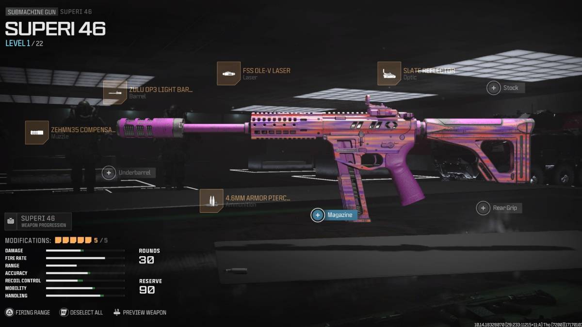 The best Superi 46 loadout in MW3 as seen in the Gunsmith