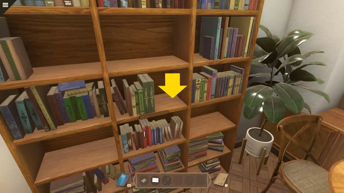 Finding the alchemy book in the cafe in Nancy Drew: Mystery of the Seven Keys