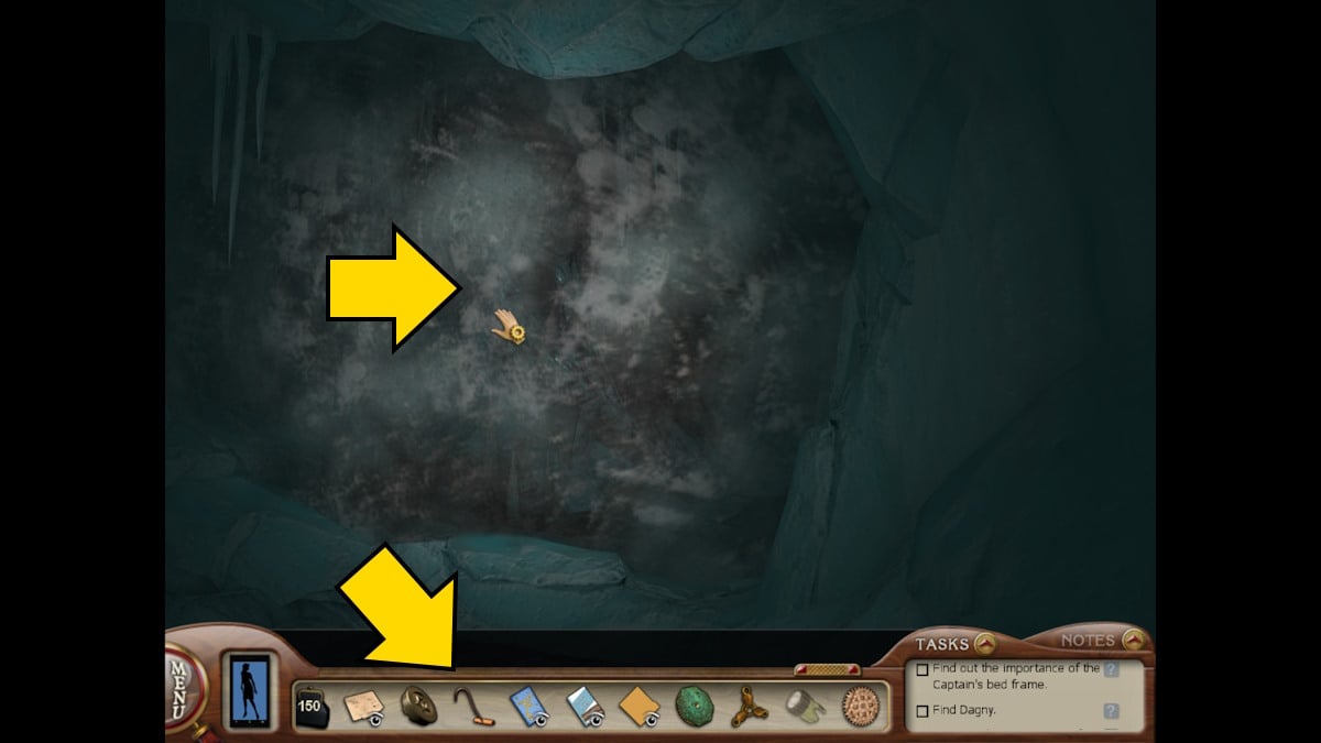 Breaking through the cave ice in Nancy Drew: Sea Of Darkness
