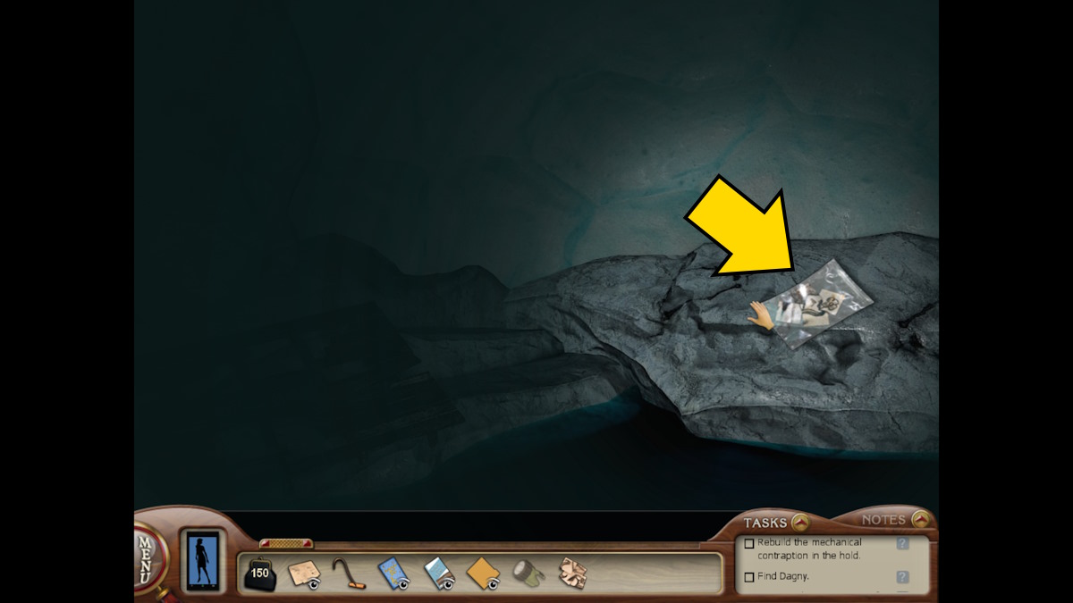 Finding the ice cave sketch pieces in Nancy Drew: Sea Of Darkness