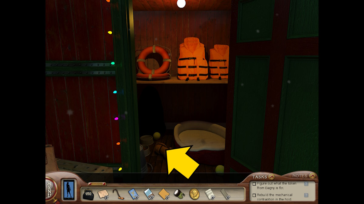 Finding the chew toy in Nancy Drew: Sea Of Darkness