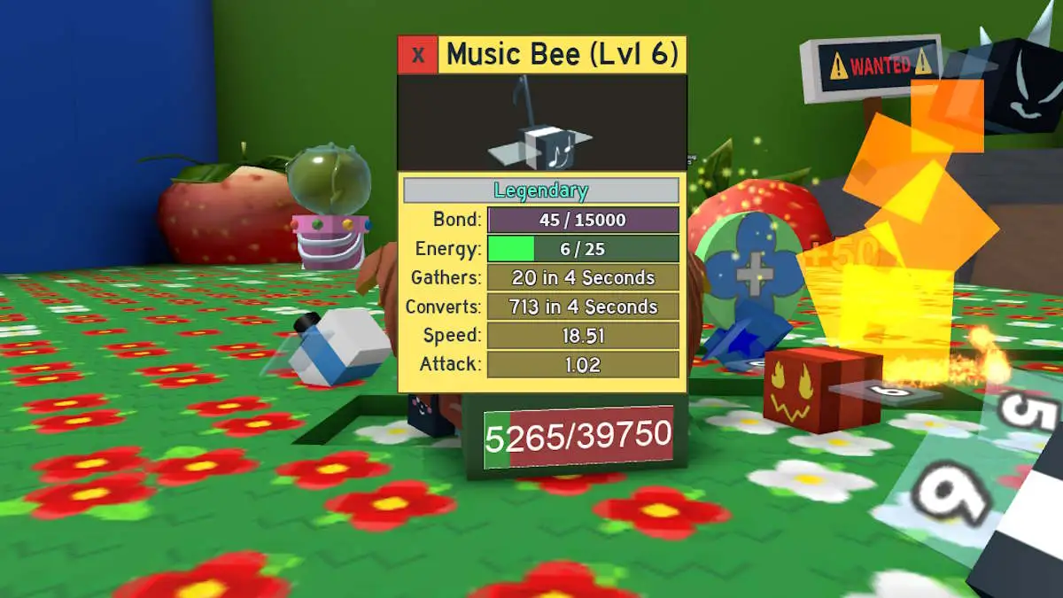 Watching the Musical Bee in Roblox Bee Swarm Simulator