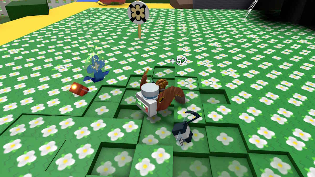 Collecting white pollen in Roblox Bee Swarm Simulator