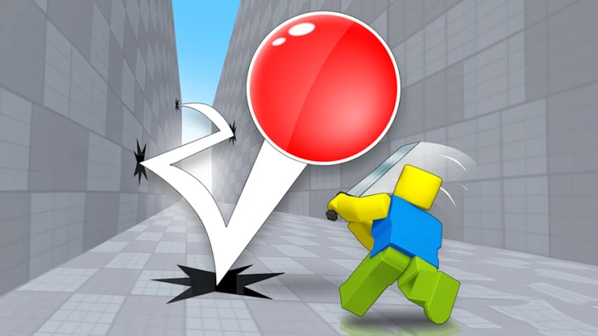 Sword deflecting the ball in Roblox Death Ball