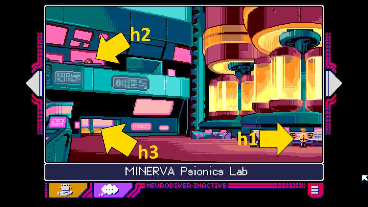 In the psionic lab in Read Only Memories: Neurodiver
