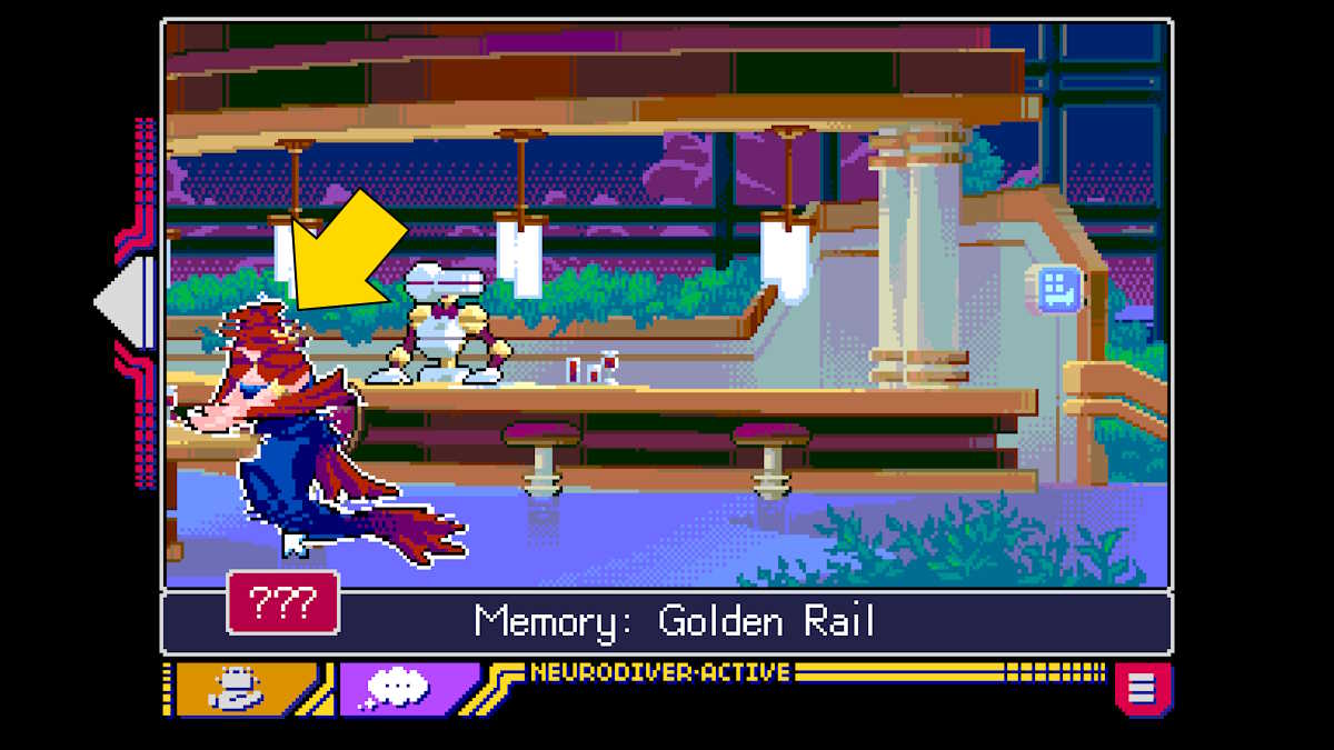 Finding the mermaid dream fragment in Read Only Memories: Neurodiver
