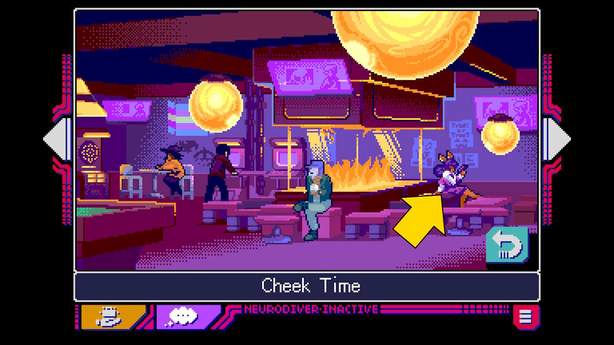 finding Jess inside Cheek Time in Read Only Memories: Neurodiver