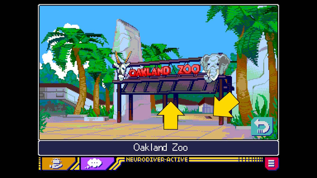 Outside the zoo in Read Only Memories: Neurodiver