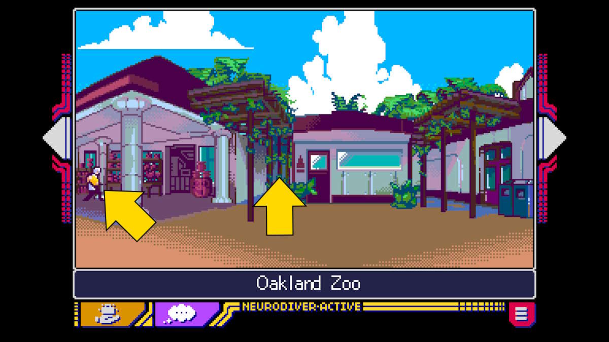 Finding the Loner and the zoo exit in Read Only Memories: Neurodiver