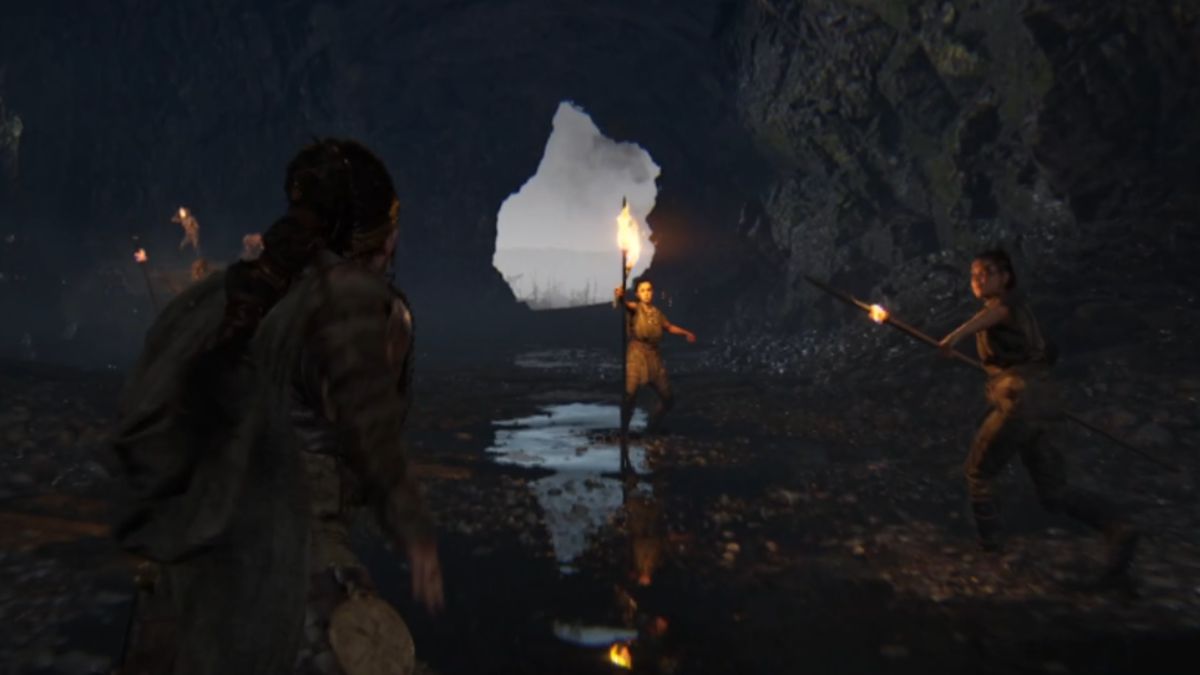 A fire spear to throw at the giant in Hellblade II