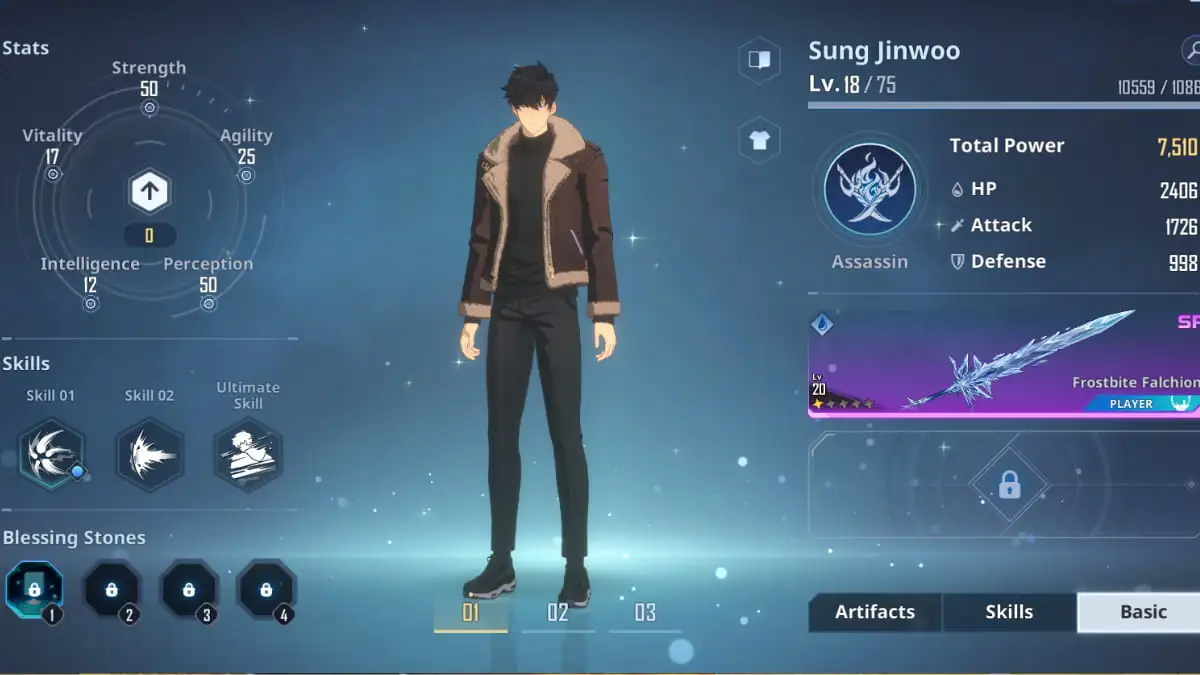 Solo Leveling: ARISE Jinwoo character page