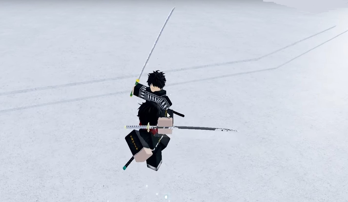 Player using the Yamato Mythic weapon in one-on-one combat