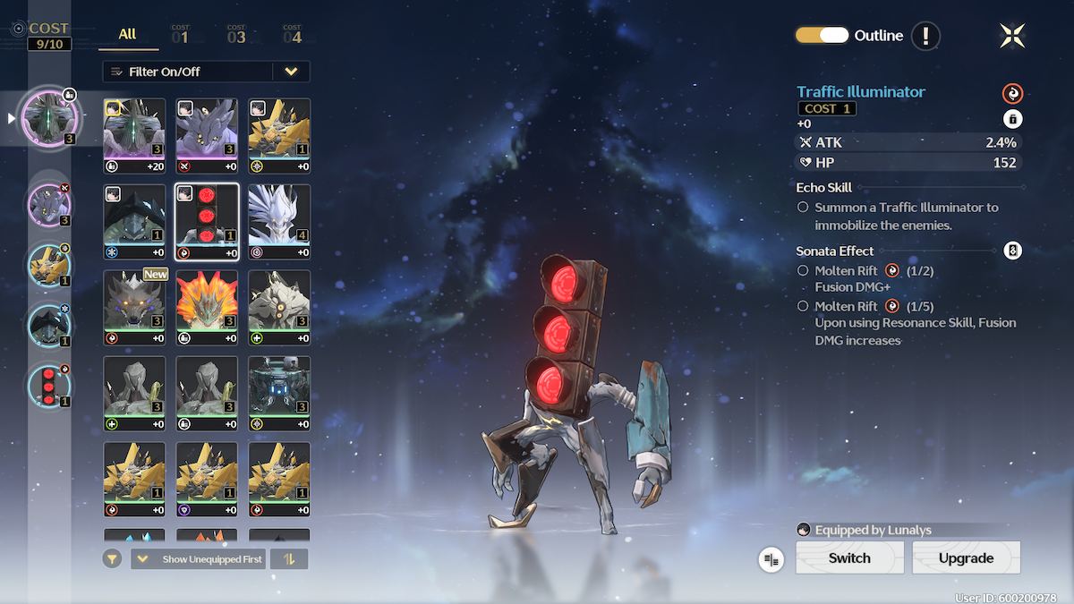 Traffic light Echo in Wuthering Waves