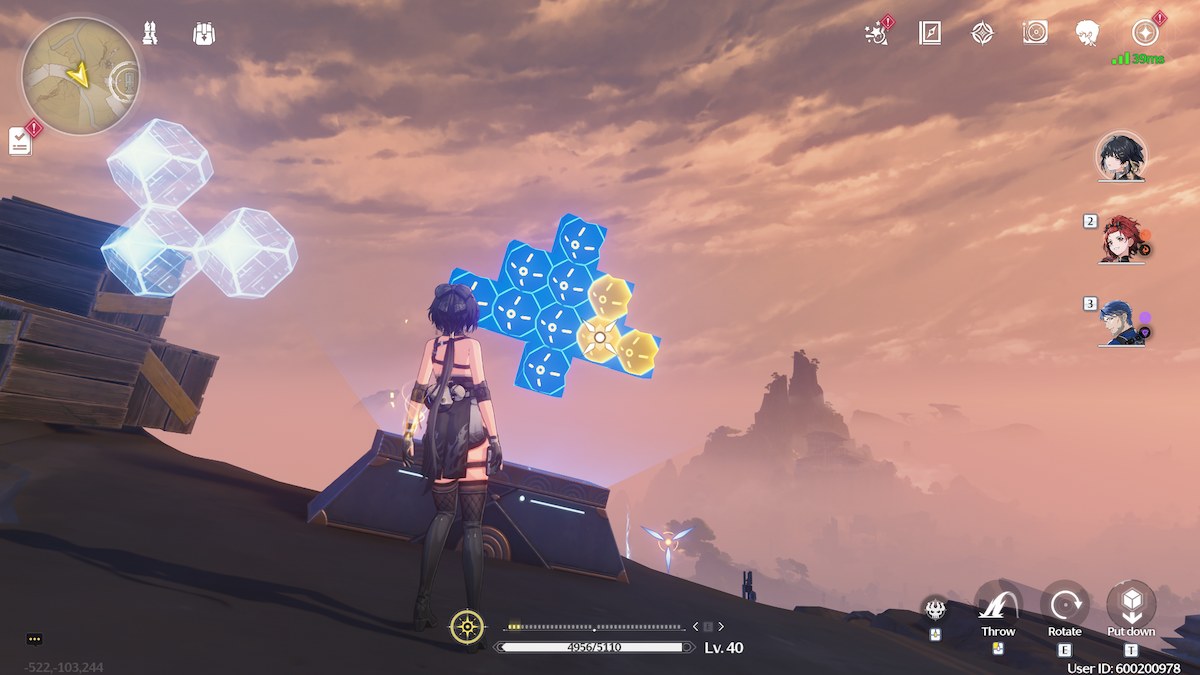 The energy matrix puzzle in Desorock Highland, Wuthering Waves.