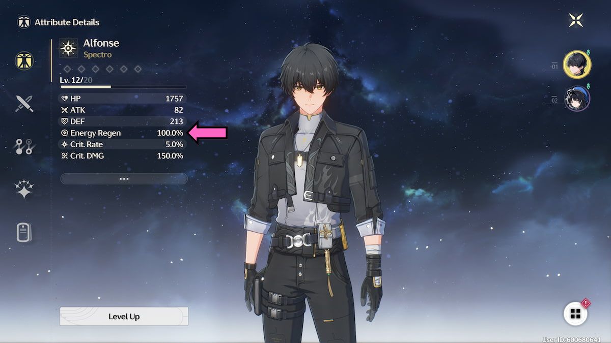 Wuthering Waves Energy Regen character stats, explained