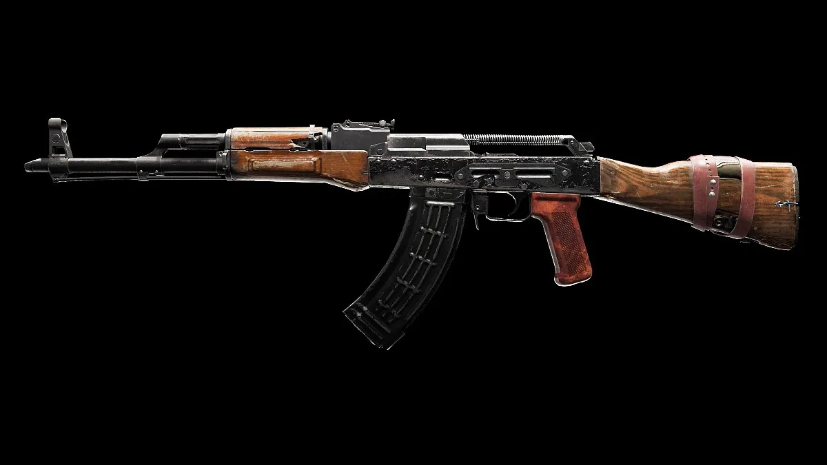 A close up detailed view of the classic AK-47 assault rifle in XDefiant.