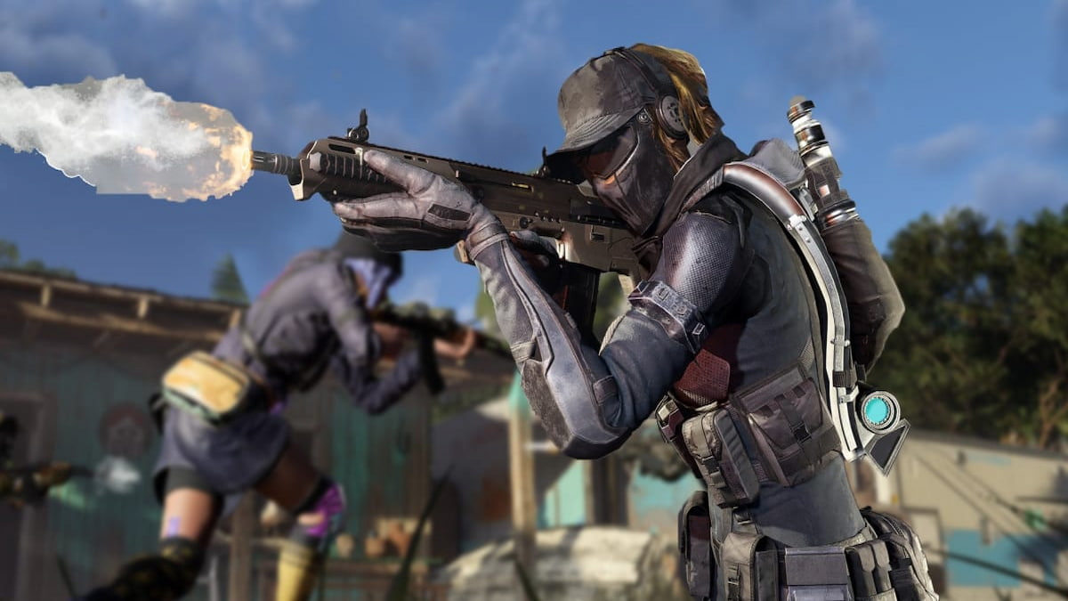 An in-game character firing a weapon during a game of XDefiant