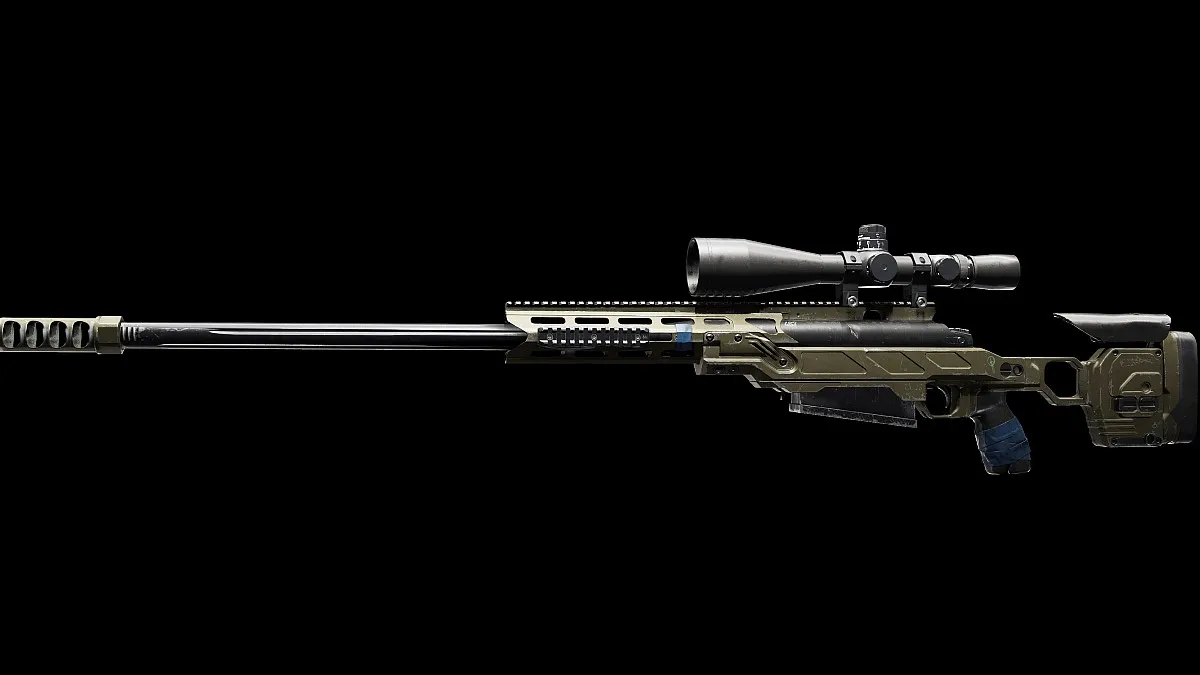 A close-up view of the TAC-50 Sniper Rifle in XDefiant.