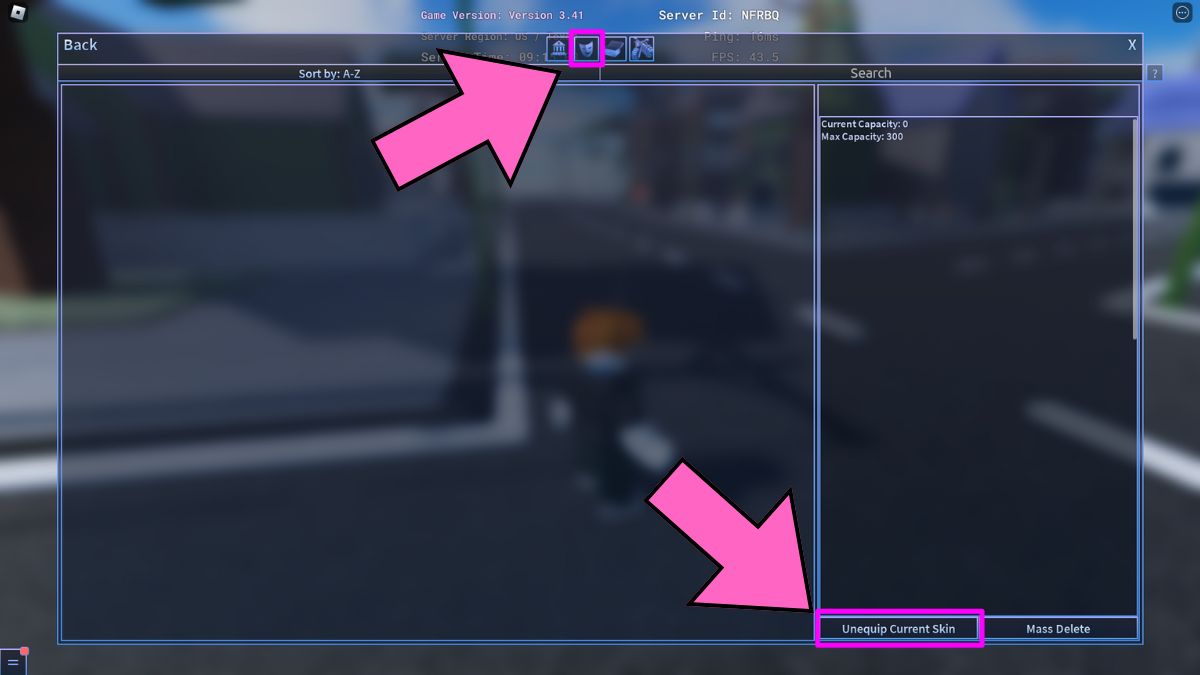 How to Unequip Skins in AUT – Roblox A Universal Time