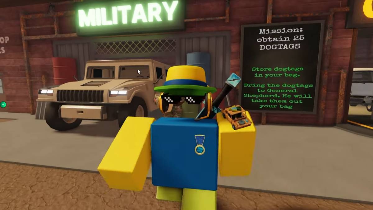 Standing in front of the Military Humvee vehicle in A Dusty Trip