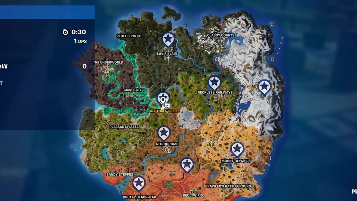 Ride the Lightning weapon locations marked on the Fortnite map