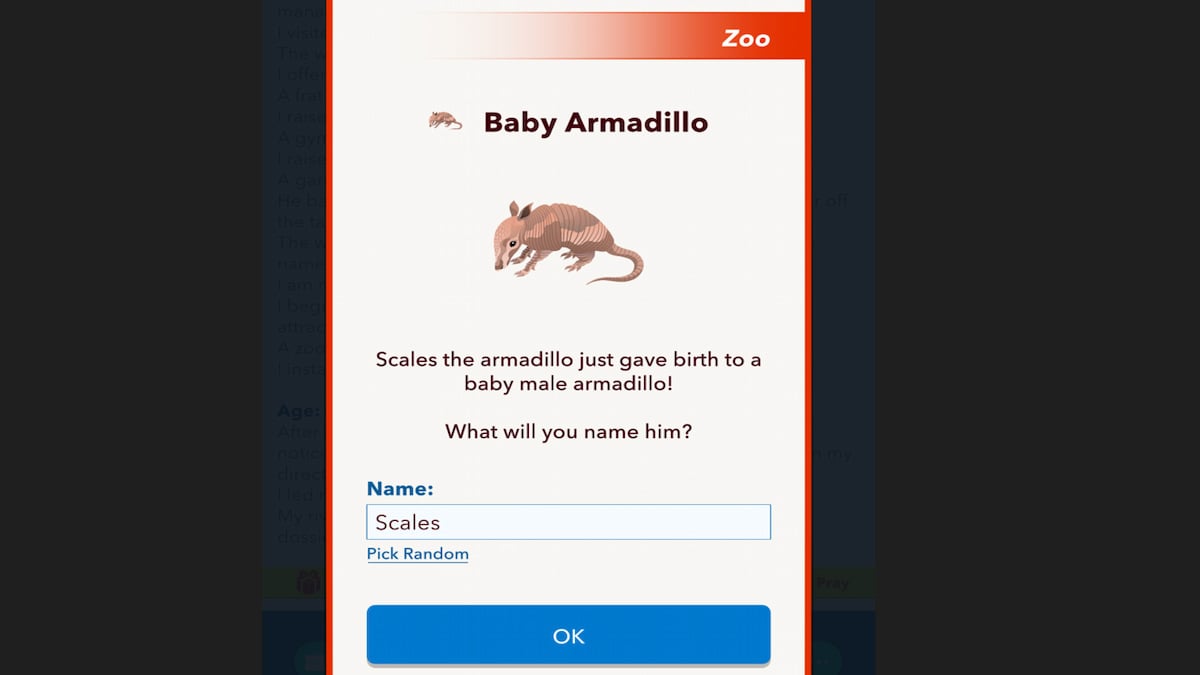 Baby animal in BitLife Zoo