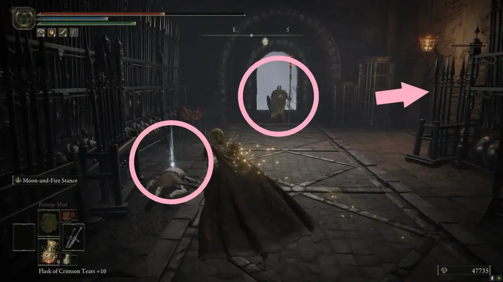 Highlighted direction for loot and enemy soldier in Shadow of the Erdtree
