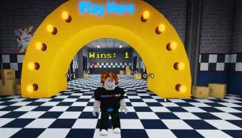 A player standing in the Five Nights TD Lobby