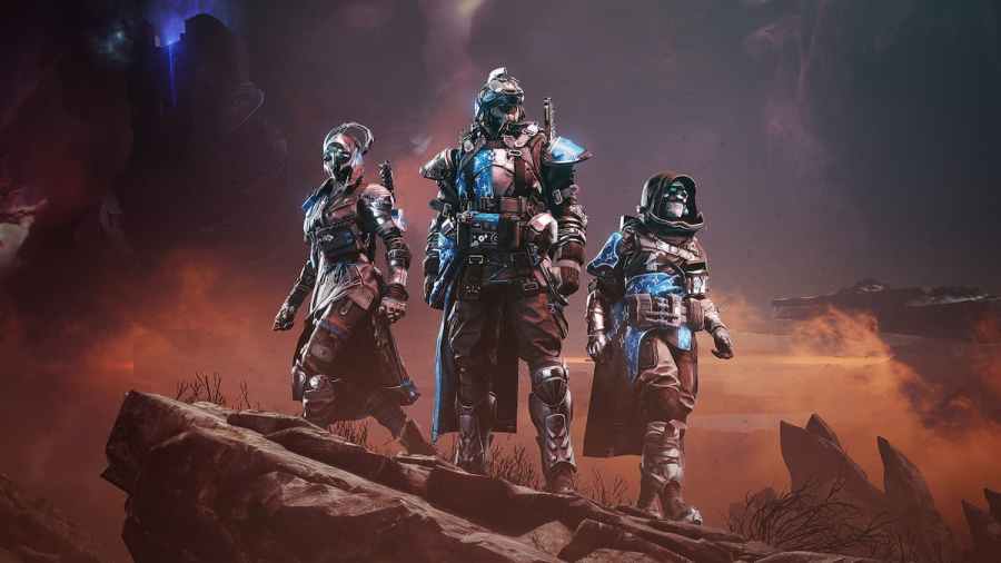 Three characters standing in Destiny 2