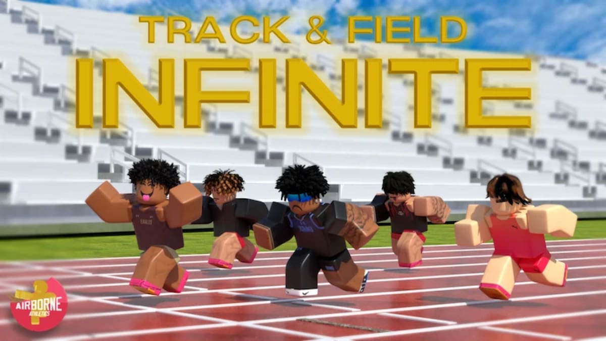 Roblox track athletes sprinting in Track and Field Infinite