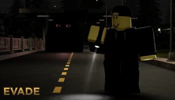 A player holding a torch in Evade