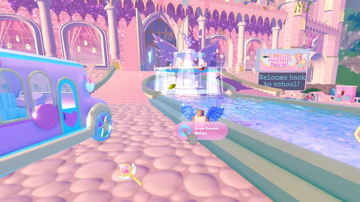 The front of the castle in Royale High