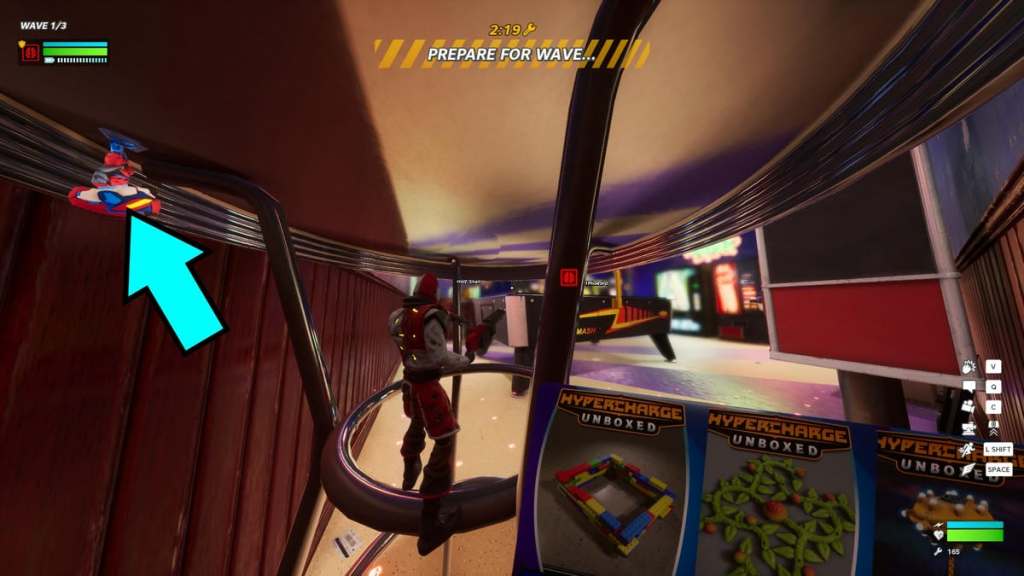 Location of Bobblehead 1 in Hypercharge Unboxed Airhockey Shuffle