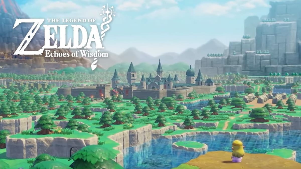 Zelda overlooking Hyrule in the Legend of Zelda: Echoes of Wisdom