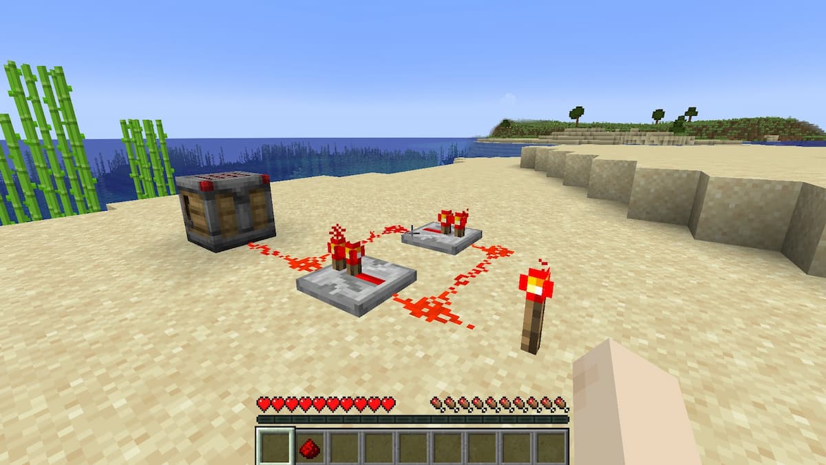 Using a Redstone Torch to power a Redstone Circuit