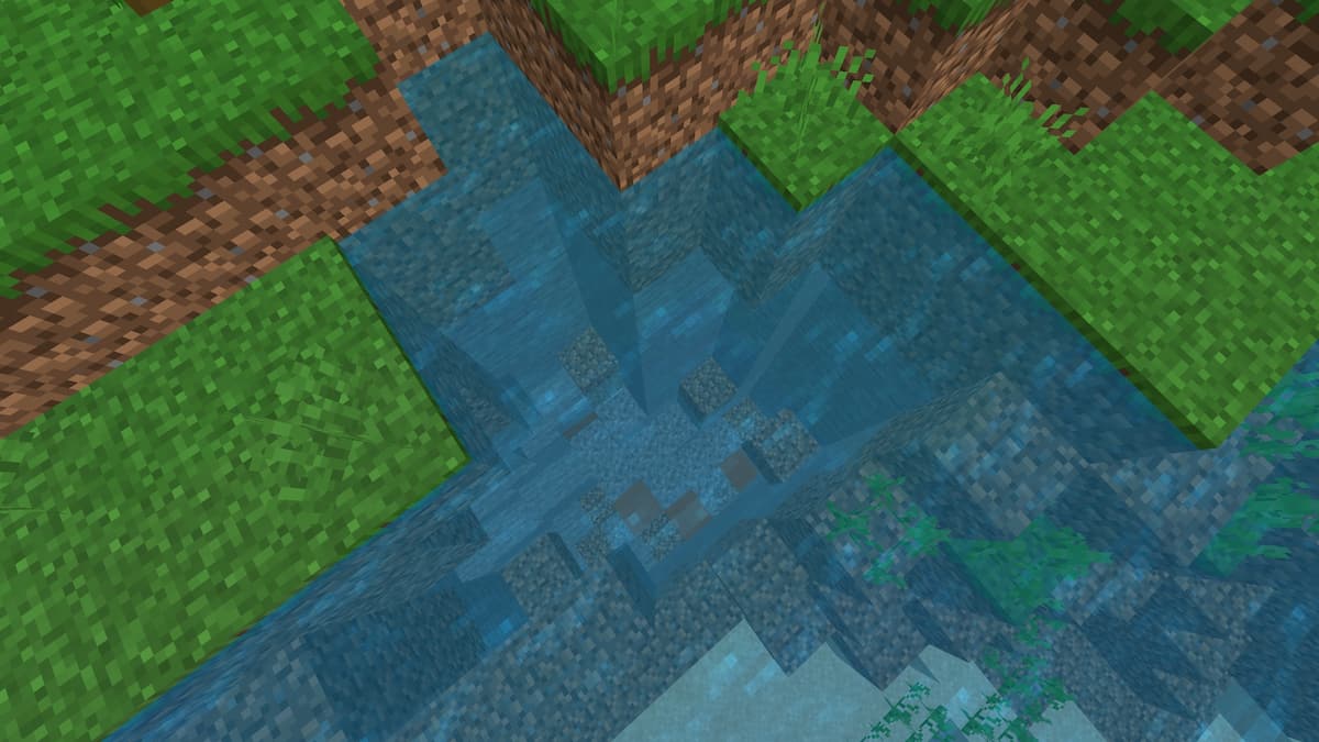 A set of Trail Ruins hidden at the bottom of a pool of water