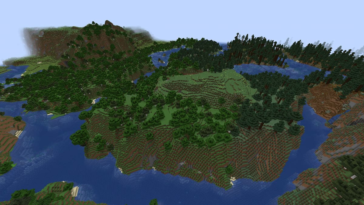 A small Meadow biome in Minecraft