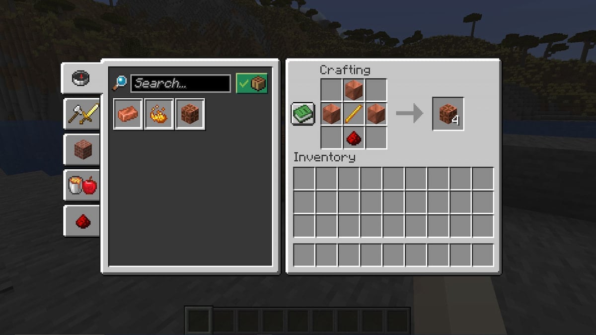The Copper Bulb crafting recipe in Minecraft