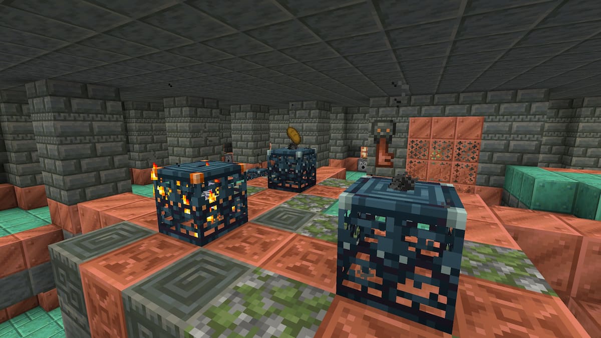 A set of completed Trial Chamber trials in Minecraft