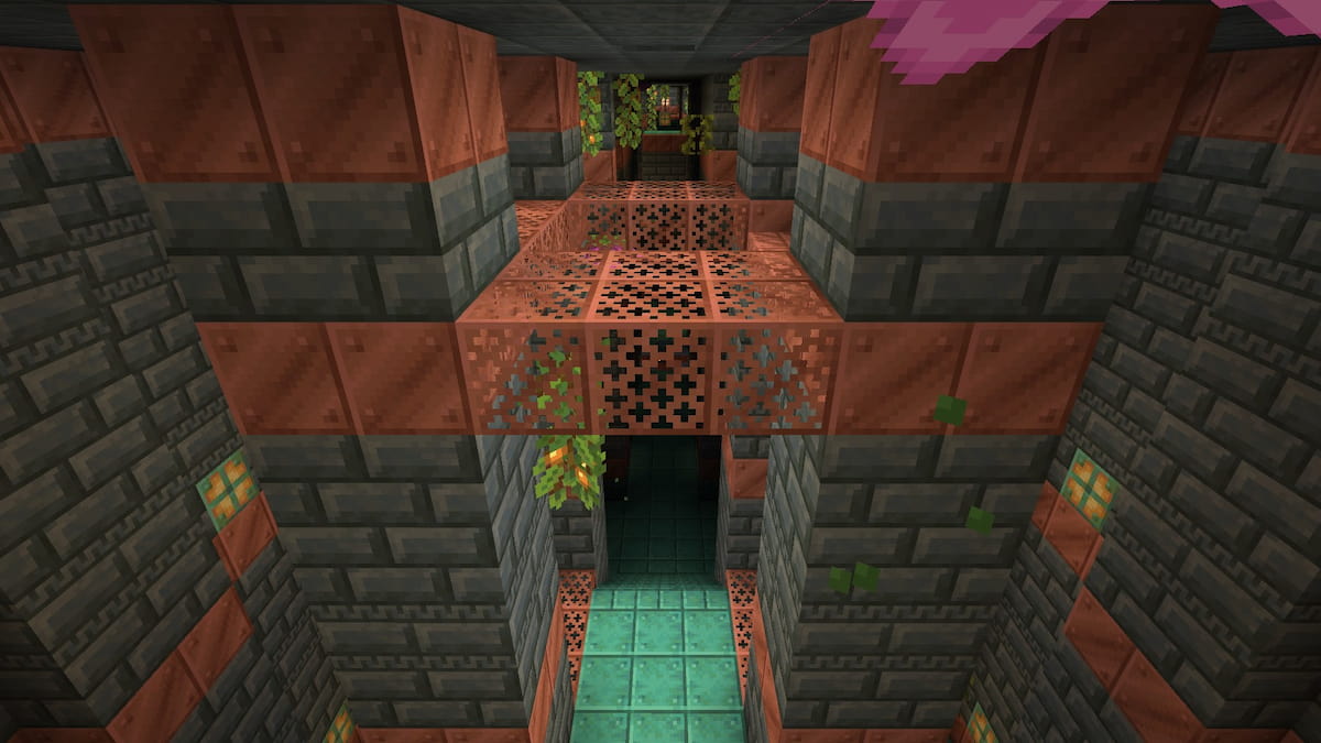 A coppery, Lush Trial Chamber beneath a Jungle