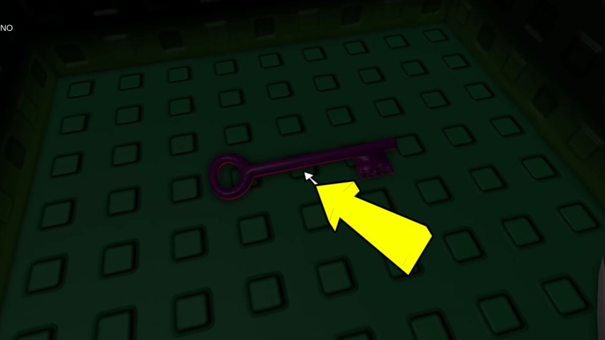 Green maze containing the Purple key