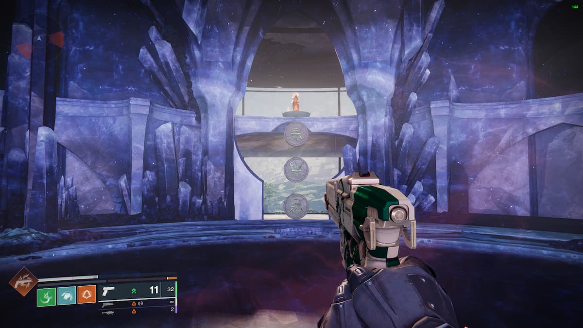 The three symbol and Sun Crystal in Destiny 2