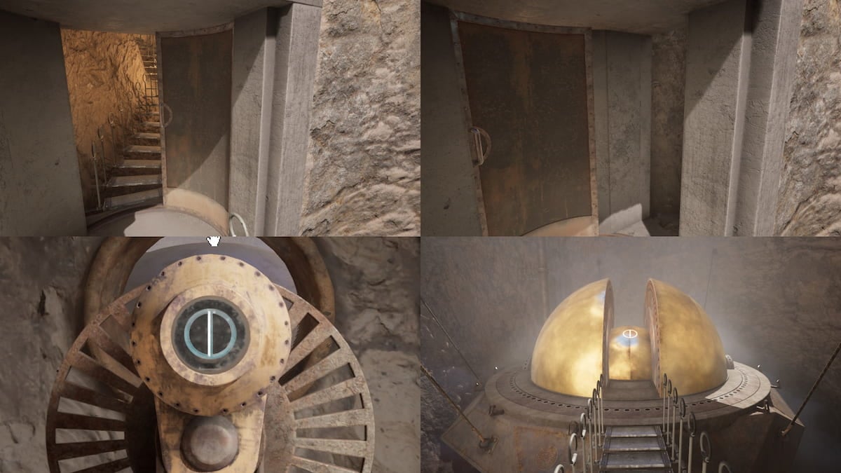 How to open the spinning ball on Boiler Island in Riven.