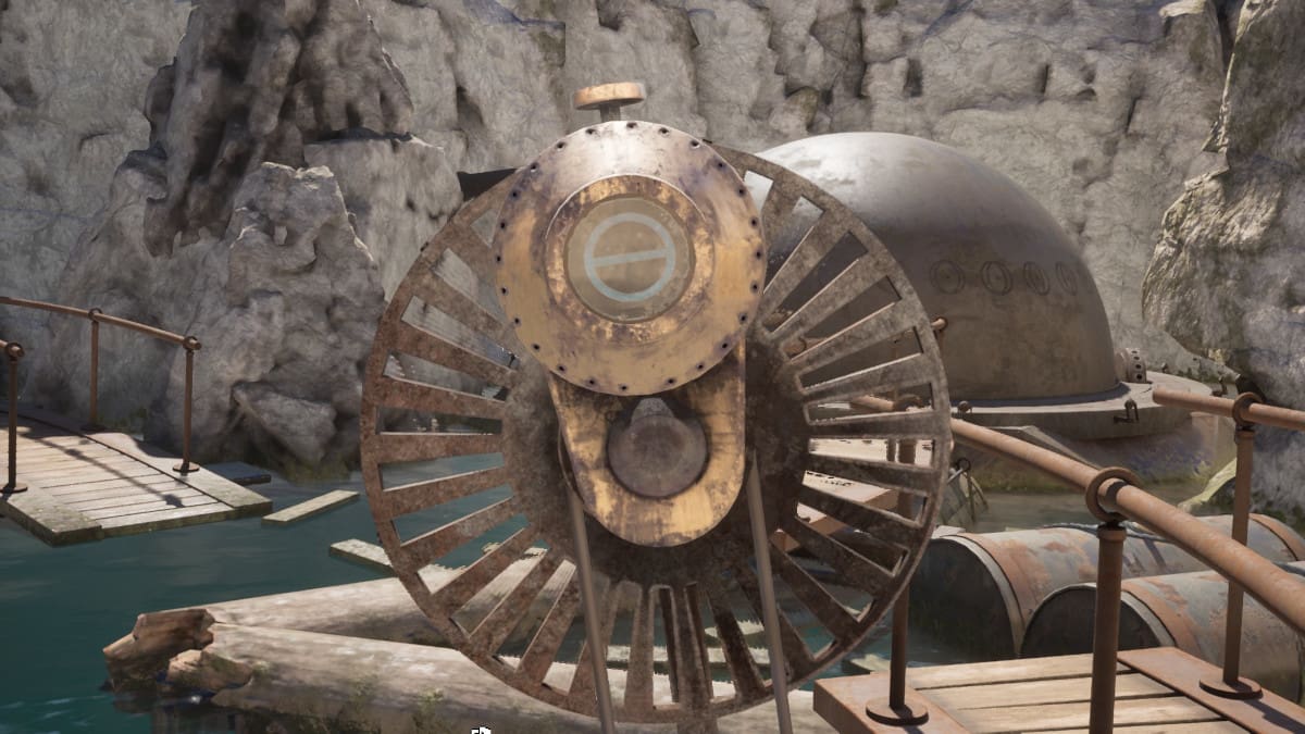 The spinning mechanism on Survey Island in Riven.