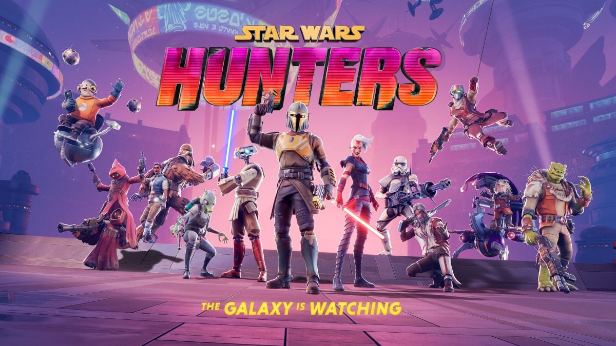 The Star Wars Hunters image displaying most of the bounty hunters
