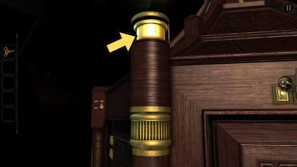 Grabbing the Telescope Piece from the revealed compartment in The Room Chapter 1 walkthrough